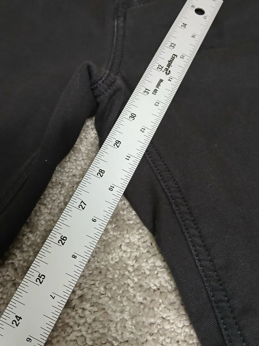 Caterpillar Men's Black Work Pants Fleece Lined Canvas Black Insulated - 32x32